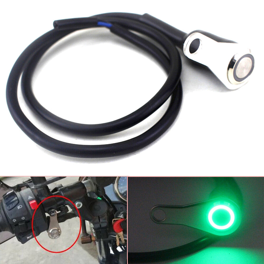 12V DC Aluminum Alloy Motorcycle 7/8-inch Handlebar Engine Stop/Start Switch Button n