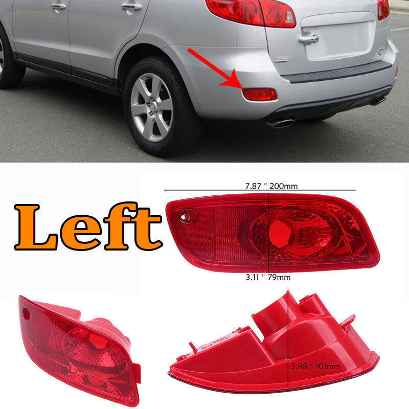 Left rear bumper reflector brake light (LAM) for Hyundai Santa Fe (CM) 2007 - 2009