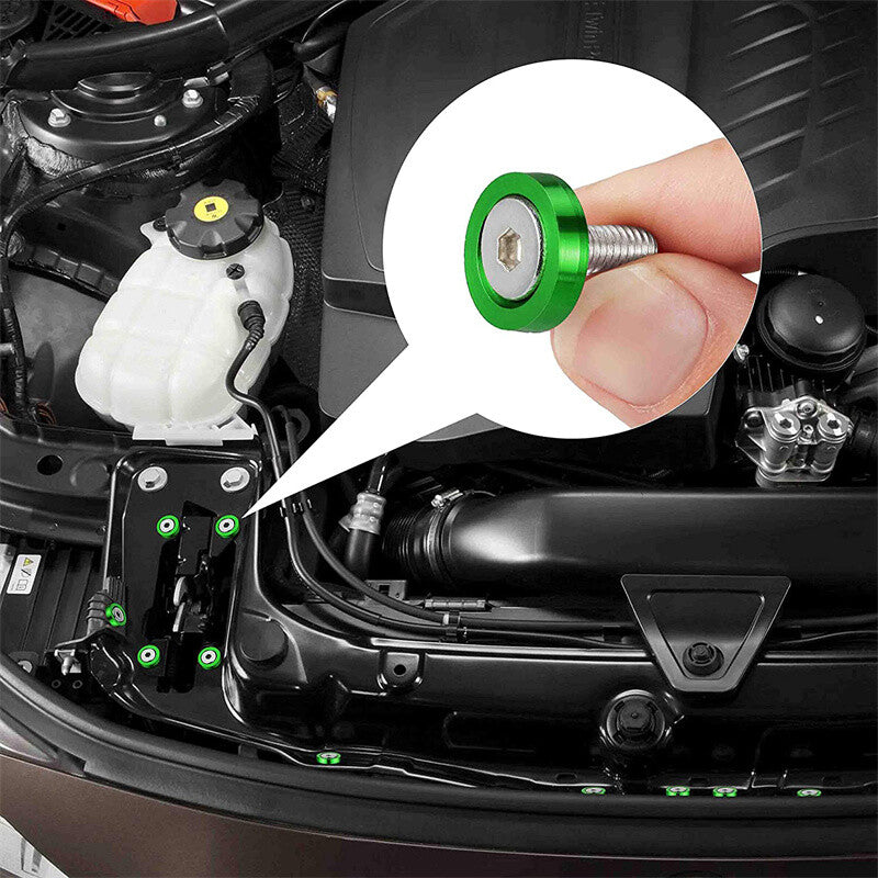 20pcs Green Aluminum Fender Bumper Washer M6 Bolt Engine Bay Dress Up Kit