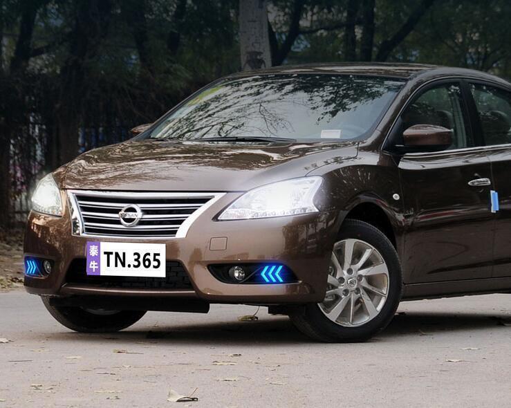 Turn Signal Light For Sentra 2014-2015 LED DRL Daytime Running Light B n