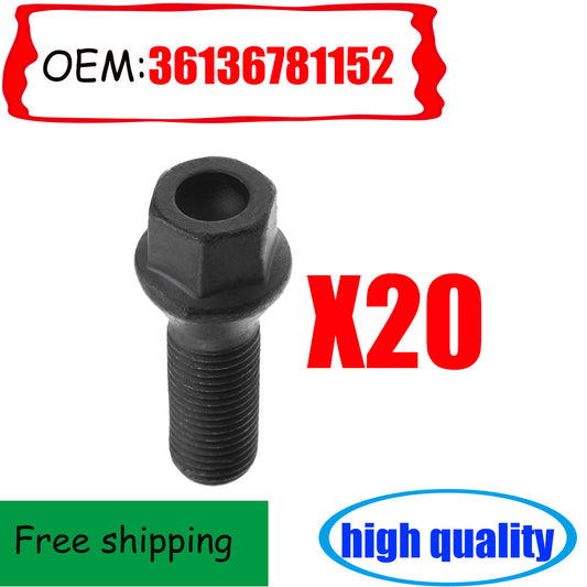 20-piece pack of black wheel lug bolts and nuts 36136781152 suitable for X3 E83 7 E65 E66- n