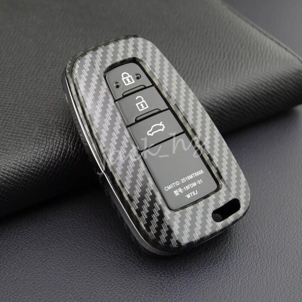 1Carbon Fiber Car Key Fob Cover Case For RAV4 for Camry CHR/Mirai for Corolla 86 n