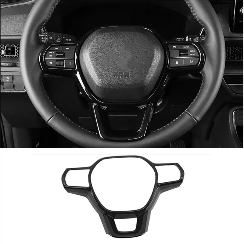 Steering Wheel Trim 1pcs ABS Bright black for Honda CRV CR-V 2023 2024 v