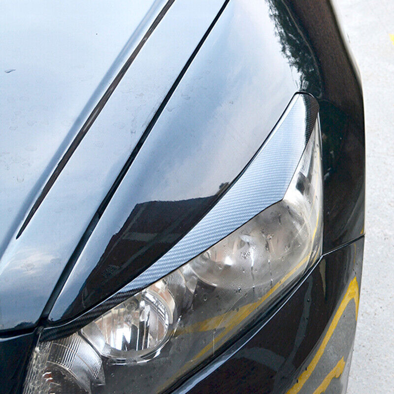 for Honda Accord 2008-12 Carbon Fiber Front Headlight Lamp Eyebrow Molding Cover