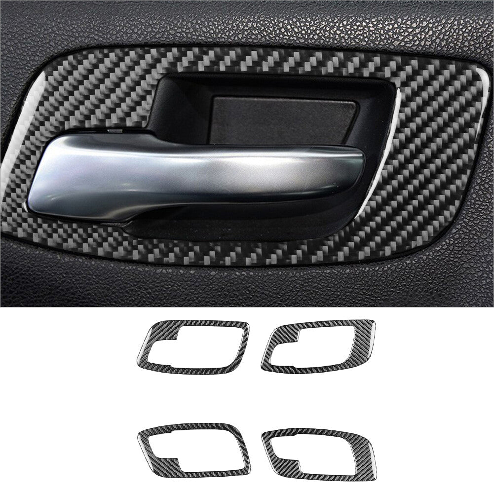2X Red Rear Door Handle Trim Cover Carbon Fiber for Mercedes R-Class 2009-2012 v