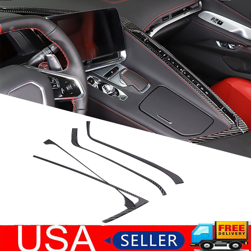 CarbonABS Rear Tail Light Side Lamp Cover Trim for Tundra 2022 2023 2 pcs- v