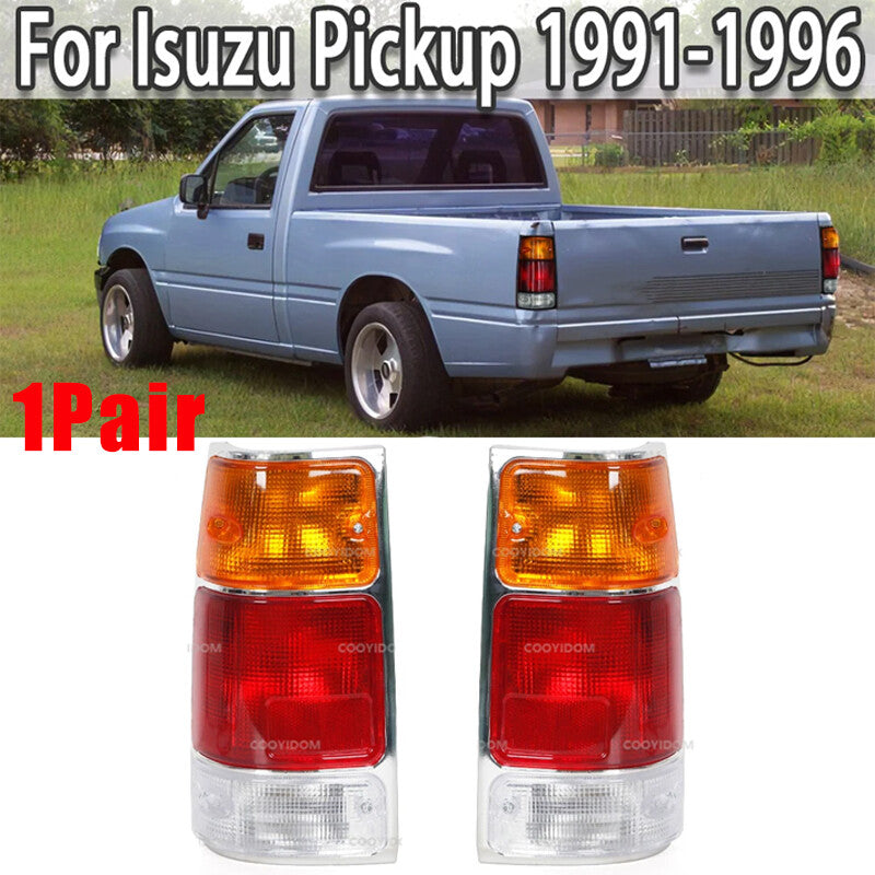 1 Pair Chrome Tail Lamp Lights Fits for Isuzu for Holden TF TFR Rodeo Pickup 1991 - 1996