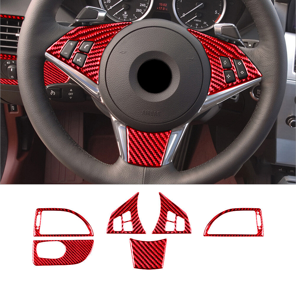 6Pcs Gloss Black Steering Wheel Cover Trim for Lexus RC300 350 200T 2015-2020 v