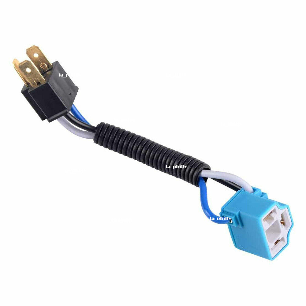 2Pcs H4 Headlight Light Bulb Angle Socket Plug Connector Wiring Harness Ceramic Q