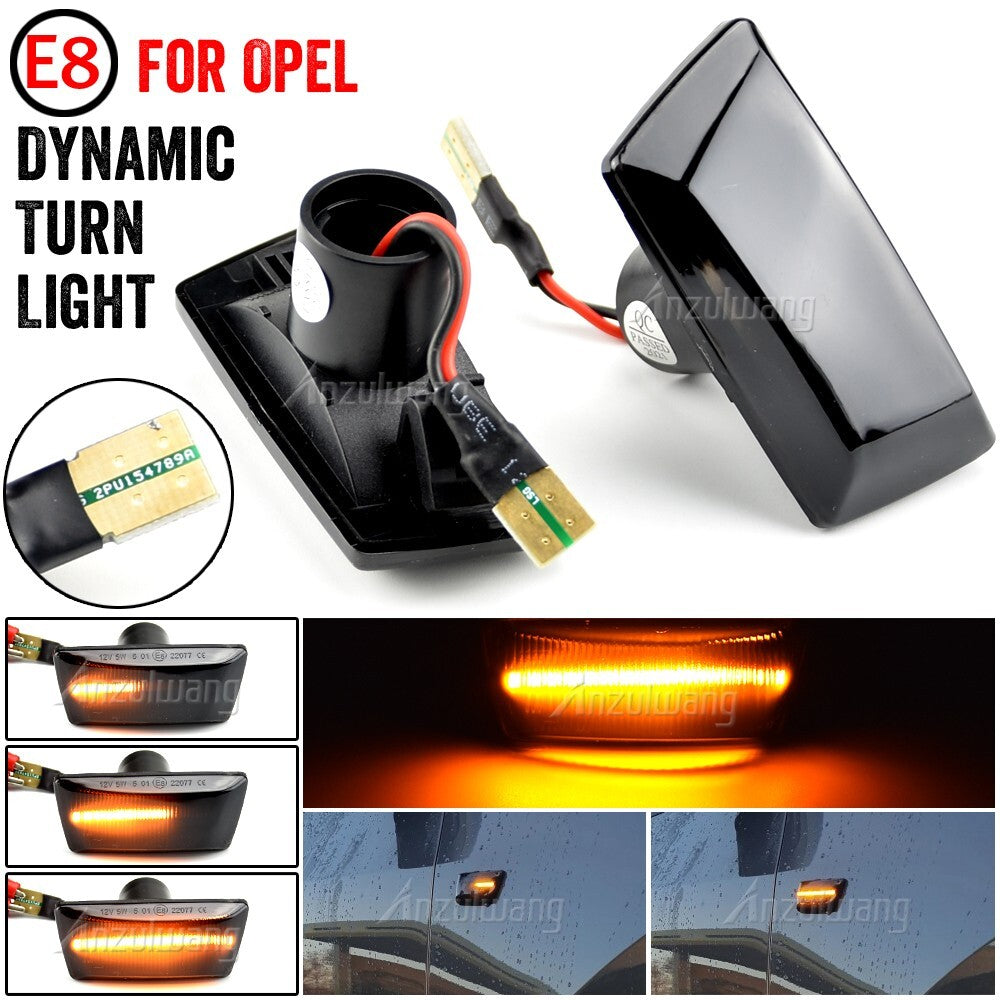 Dynamic Side Marker Turn Light for Opel Astra Zafira for Corsa Insignia Meriva Adam