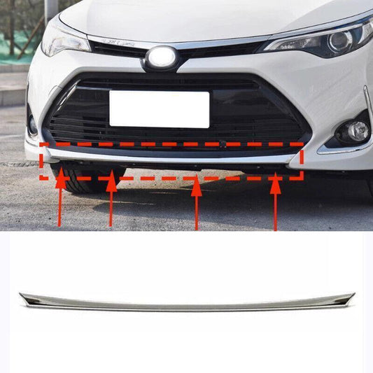 for Toyota for Corolla 2017-19 Chrome Look Front Bumper Side Anti-Scratch Strip 1PCS