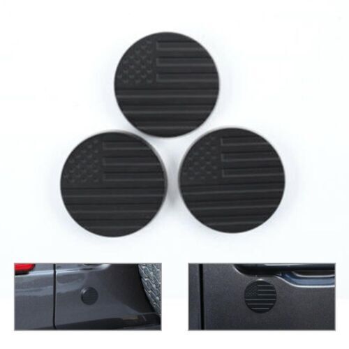 3PCS Matte Black Door Key Socket Cover for Jeep for Wrangler TJ JK JL JT Gladiator