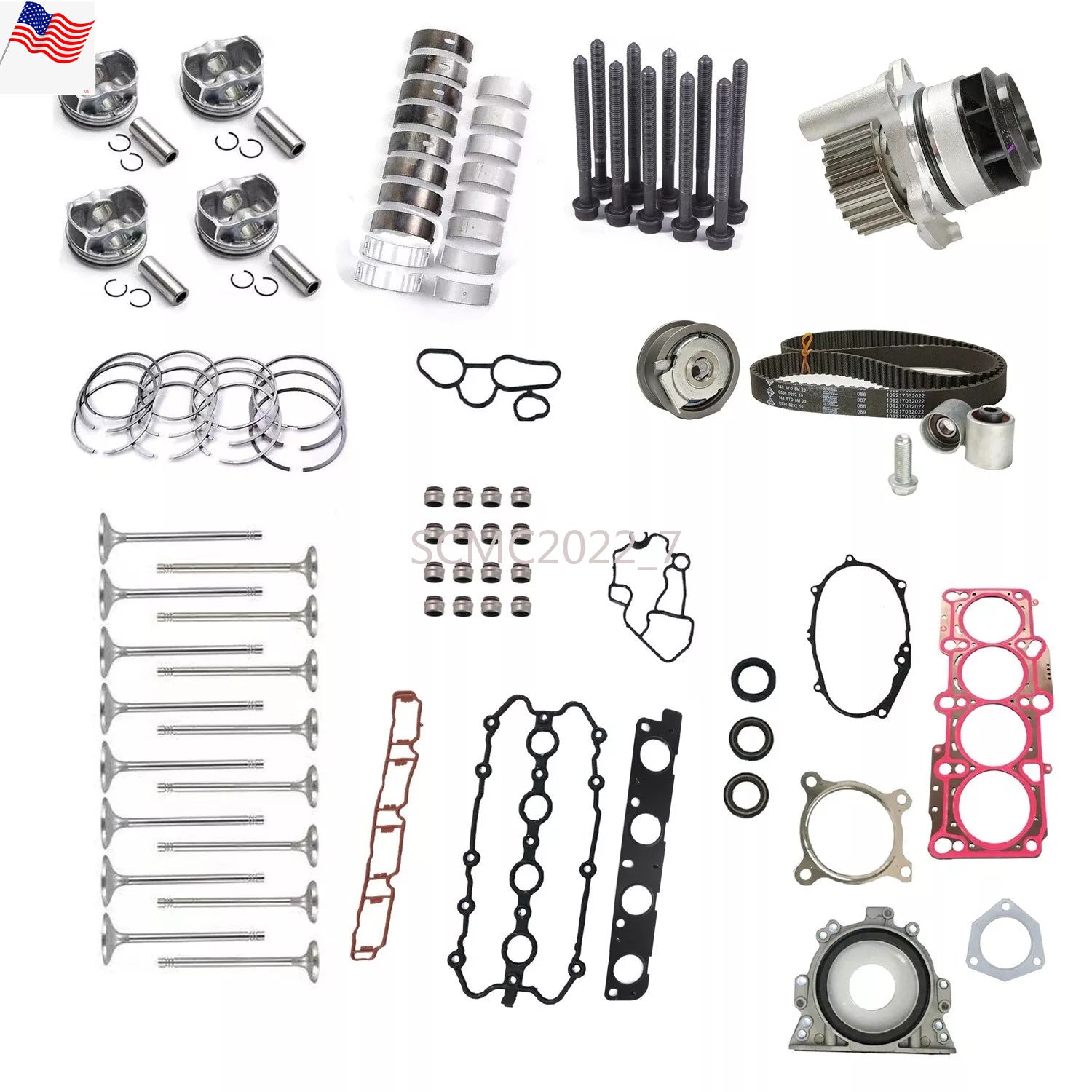 2.0T Engine Reconstruction Kit Timing Piston Ring Kit for AUDI for VW AXX BWA BPY