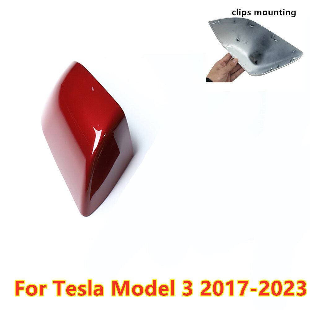 Red Right Side Mirror Rear Mirror Cover Cap for Tesla Model 3 2017-23 Q