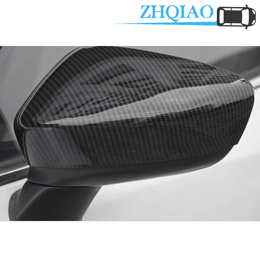 Car Carbon Fiber Rearview Mirror Cover Trim Fits for Mazda 3 M3 Axela 2014-2016