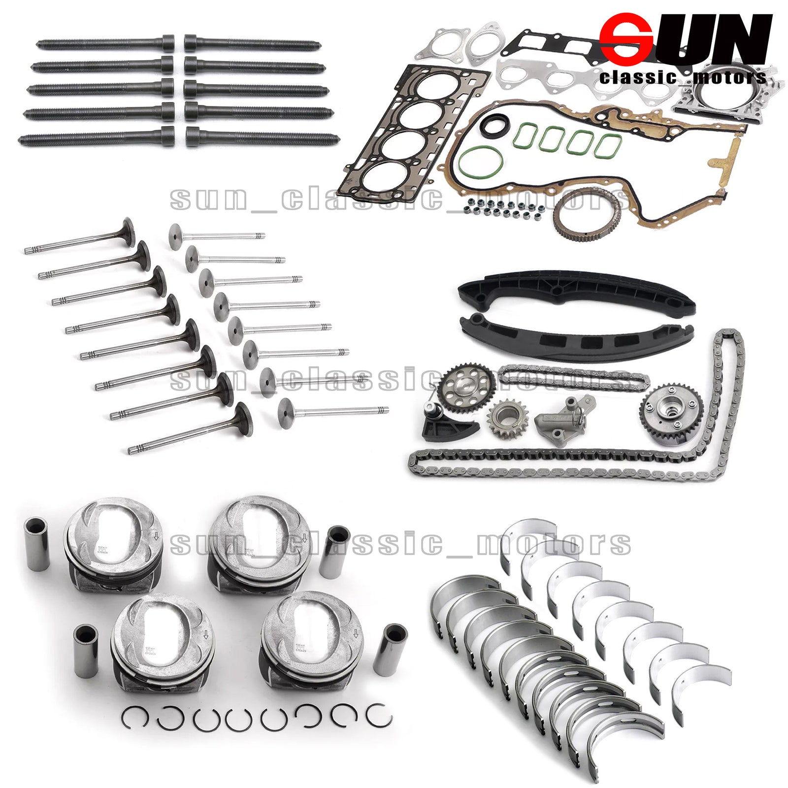 Engine rebuild and overhaul piston gasket kit for Audi 1.4 TFSI CAVD BLG CTH-