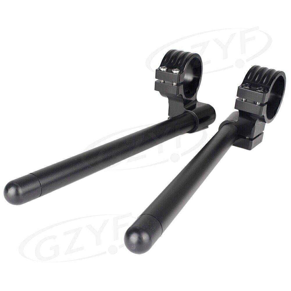 Pair 50mm Left+Right Clip On Motorcycle Handlebar Fork Tube Universal 3 Colors Q