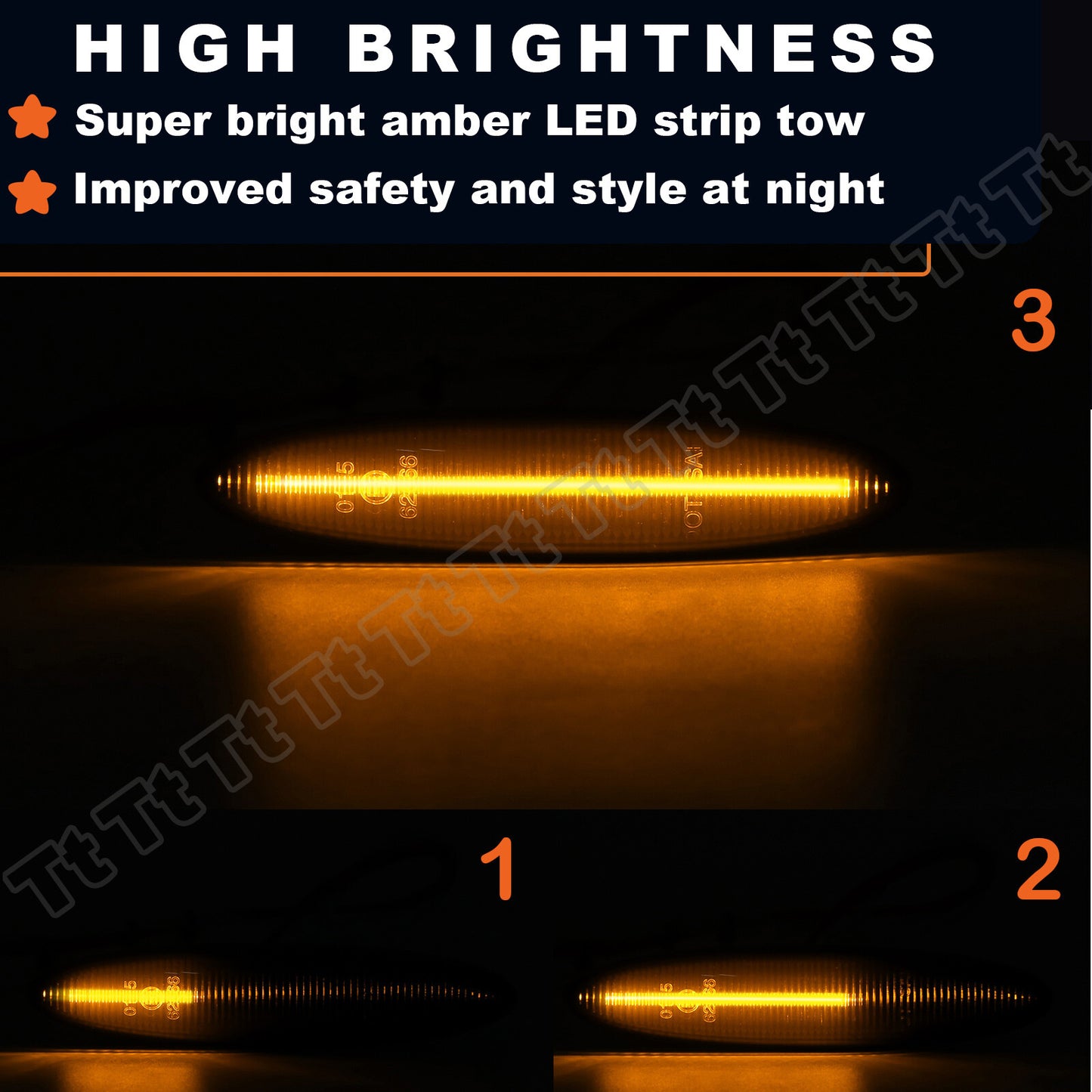 Dynamic LED fender side marker turn signal lights for for Lexus SC430 IS350 IS250 US- v