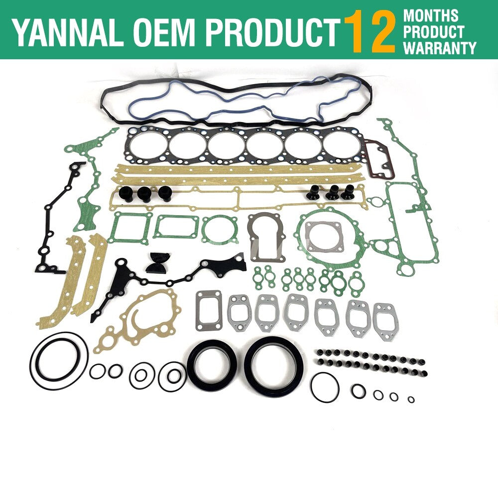 J08C J08CT JO8C Full Overhaul Gasket Kit Head Gasket for Hino Engine Excavators -