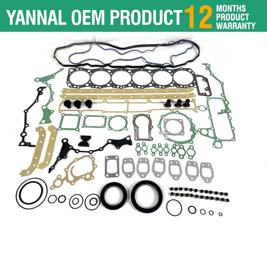J08C J08CT JO8C Full Overhaul Gasket Kit Head Gasket for Hino Engine Excavators -