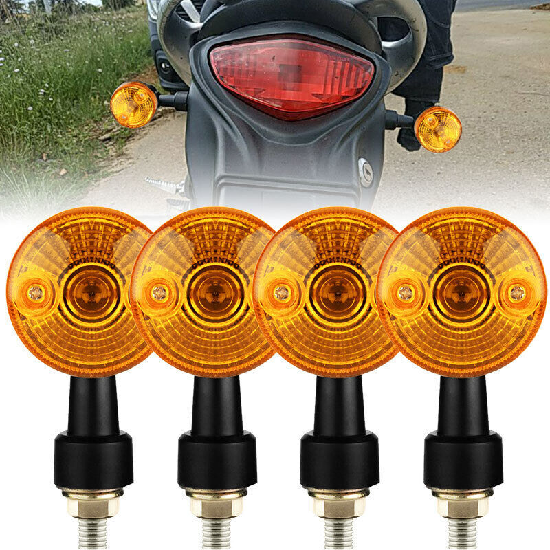 4X Black Motorcycle Turn Signal Indicator Light Indicator for Yamaha for Suzuki for Honda Q