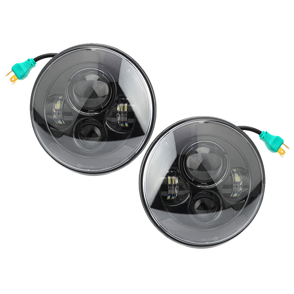 A pair of 7-inch LED headlight projectors, high/low beam, for Jeep for Wrangler JK JL TJ LJ CJ