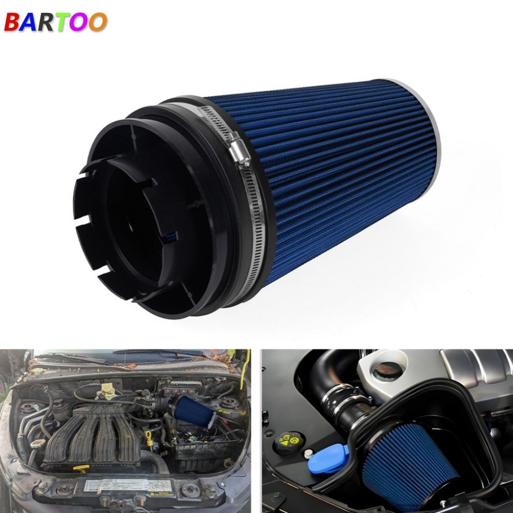 Blue 4102mm Long High Flow Inlet Cone Dry Filter Cold Air Intake Replacement Q