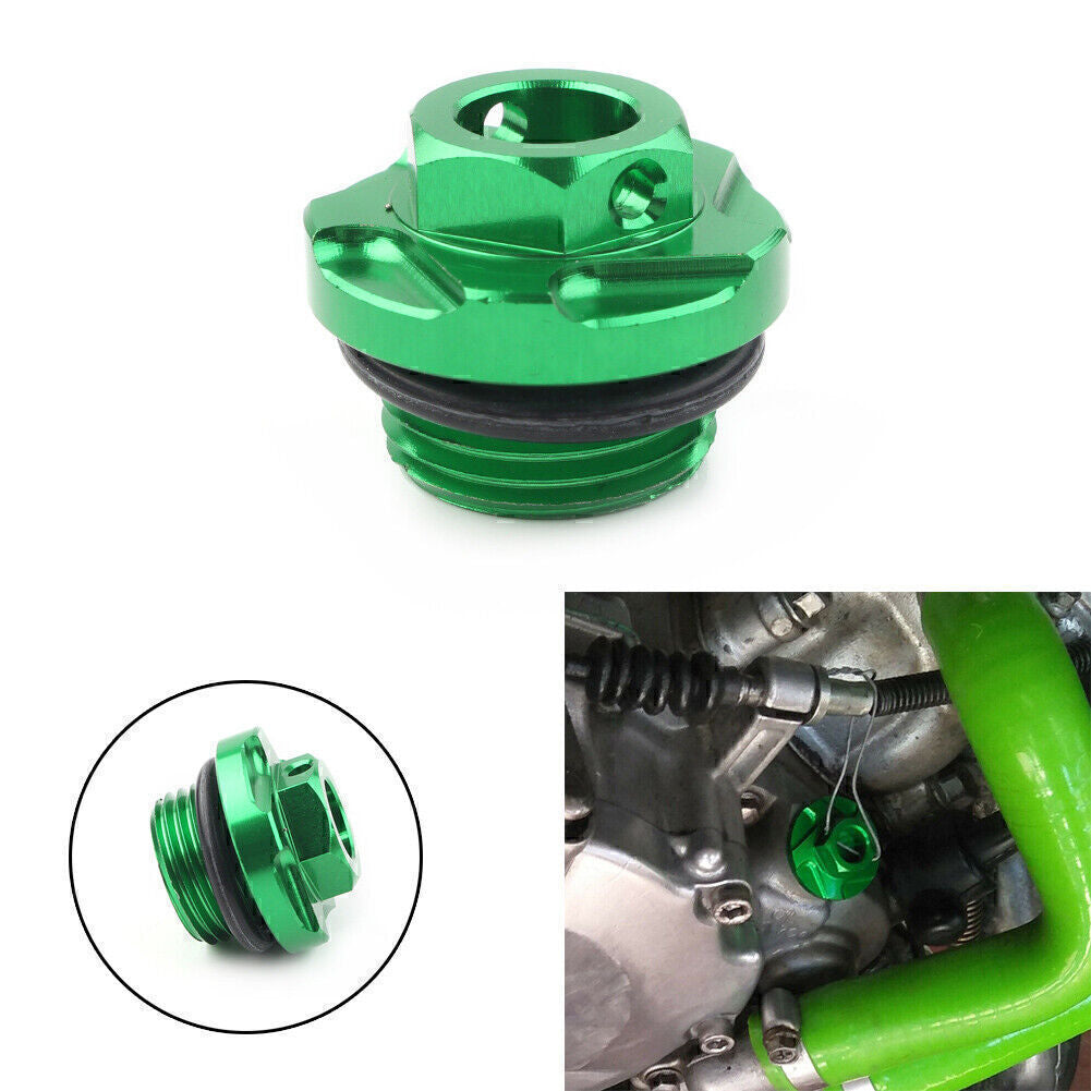 for Kawasaki KX250 KX250F KLX450R KX450F 1x Green Engine Oil Fill Plug Screw Cap Q