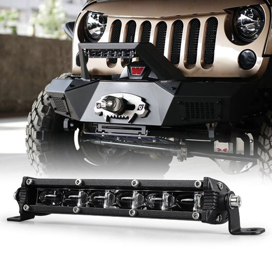 Ultra Slim 7inch LED Light Bar Driving Single Row for SUV UTV Offroad Motorcycle