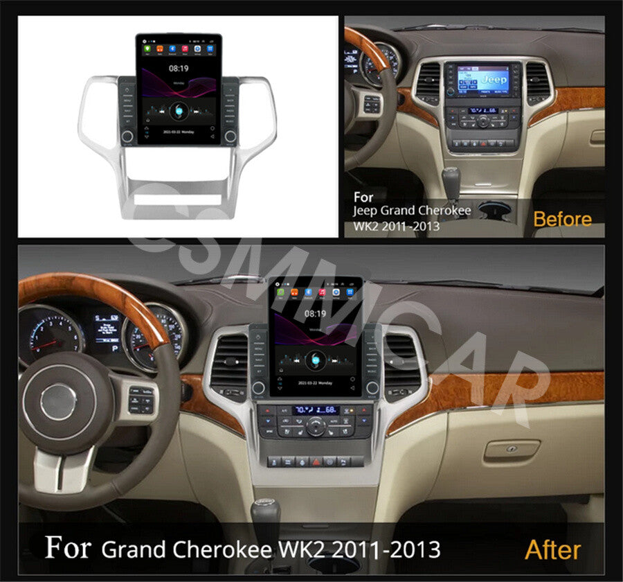 Android 14 Car Stereo Radio 4+32GB GPS BT Fit for Jeep for Grand Cherokee 2008-2013