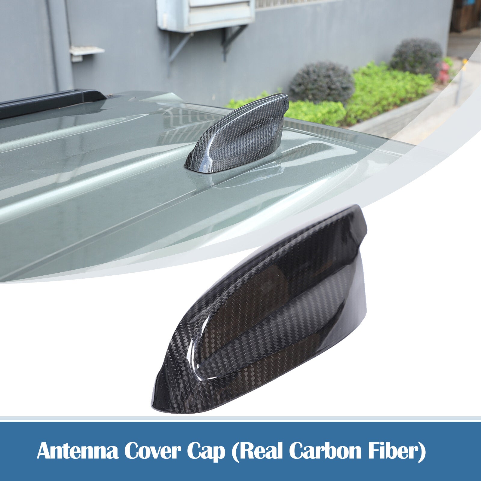 Carbon fiber roof shark fin antenna cap for Land Rover for Defender 90 110 20+