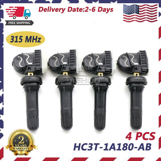 4PCS TPMS HC3T-1A180-AB Tire Pressure Sensor For 2017-2019 for Ford F-250 315MHz