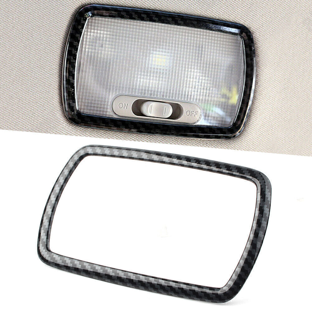 Carbon Fiber Inner Rear Reading Lights Lamp Cover Trim for Honda for Civic 2016-20
