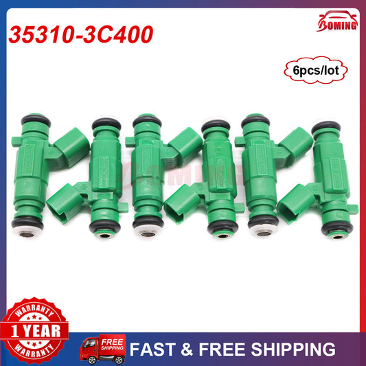6PCS 35310-3C400 Fuel Injectors for Hyundai Santa Fe for Kia Sorento 3.5L 2010-2013