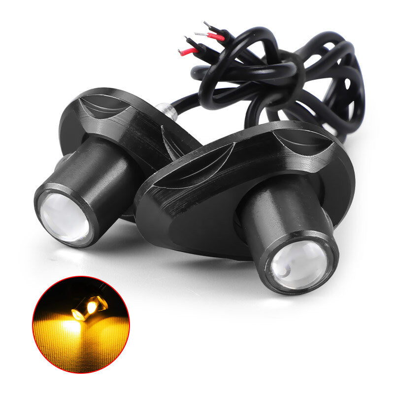 2 X for Mini LED Motorcycle Turn Signal Light Amber Blinker Indicator Lamp Universal
