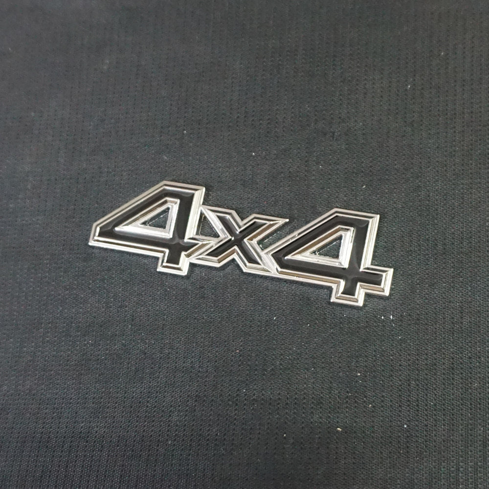 1x Silver Chrome Black 4x4 Metal Decal Sticker Badge Emblem 3D Trunk Limited Car Q