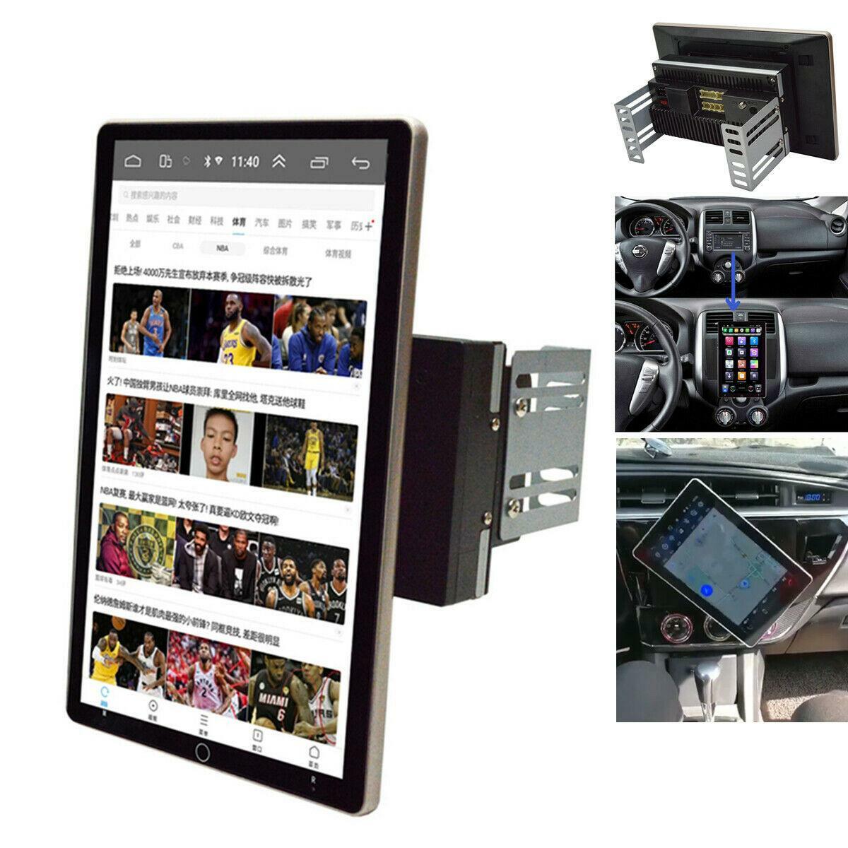 10.1-inch rotatable car stereo GPS MP5 player with Android 9.0, 2DIN WiFi, and quad-core radio. n