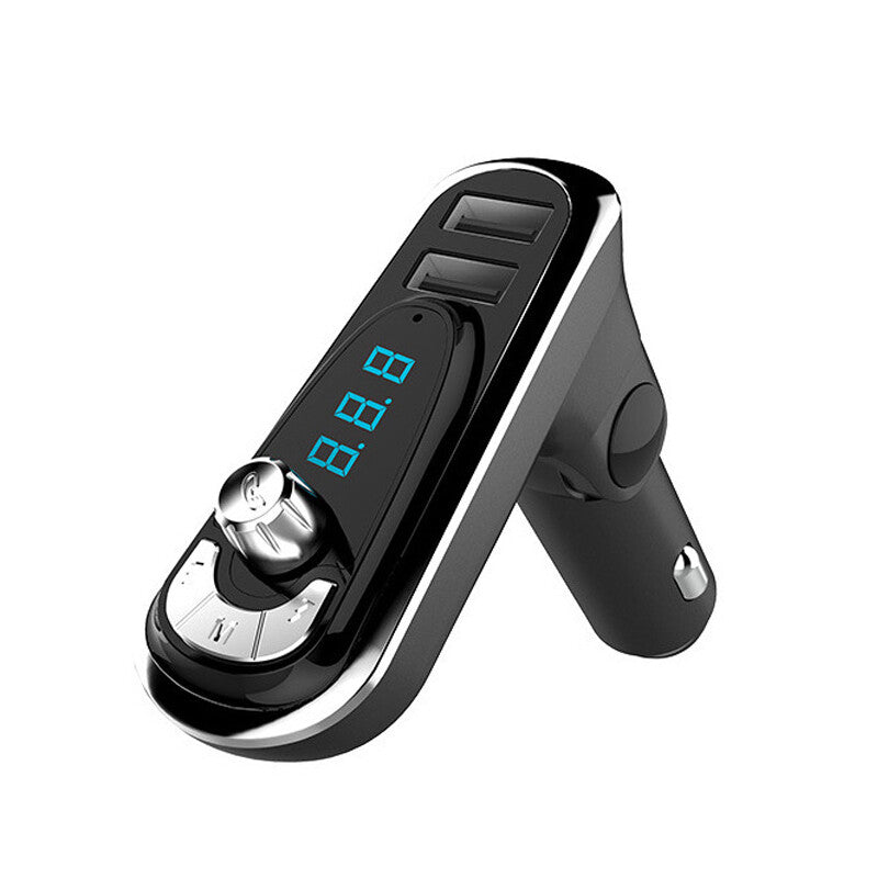 Hands- wireless Bluetooth FM transmitter MP3 player with dual USB charger adapter - n