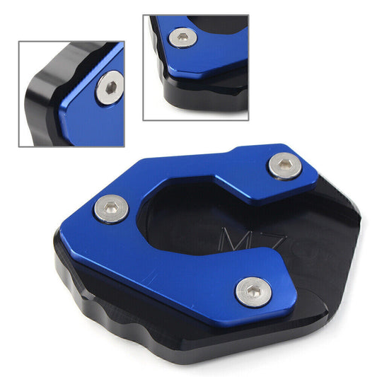 Motorcycle Kickstand Side Stand Extension Plate Pad for Yamaha MT-07 FZ-07 Blue Q