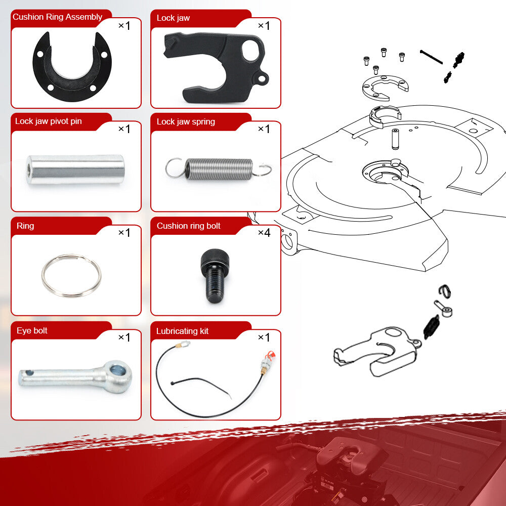 Minor Rebuild Kit Left Hand Jost 5th Wheel Sk73221-50z Lock Jaw  Cushion Kit