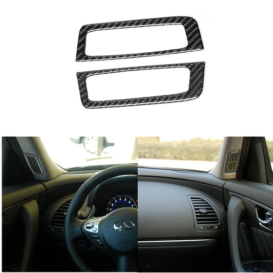 Carbon Fiber A-pillar Air Vent Outlet Cover Trim for Infiniti FX35 37 50 / QX70