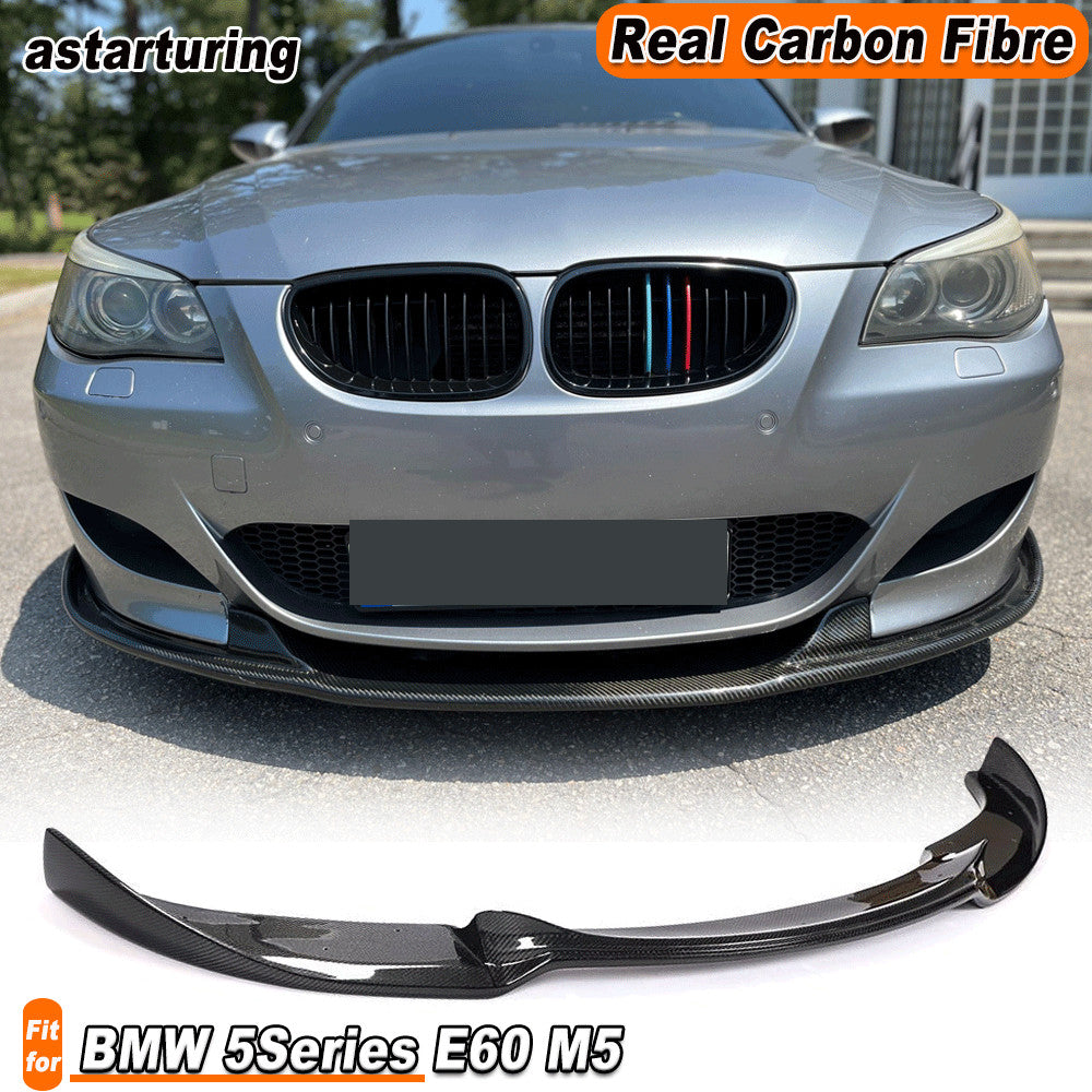 for BMW 5Series E60 M5 06-10 REAL Carbon Front Chin Bumper Lip Spoiler Splitter