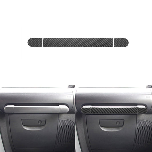 3PCS Carbon Fiber Passenger Dash Handle Trimming for Jeep for Wrangler 2007-10
