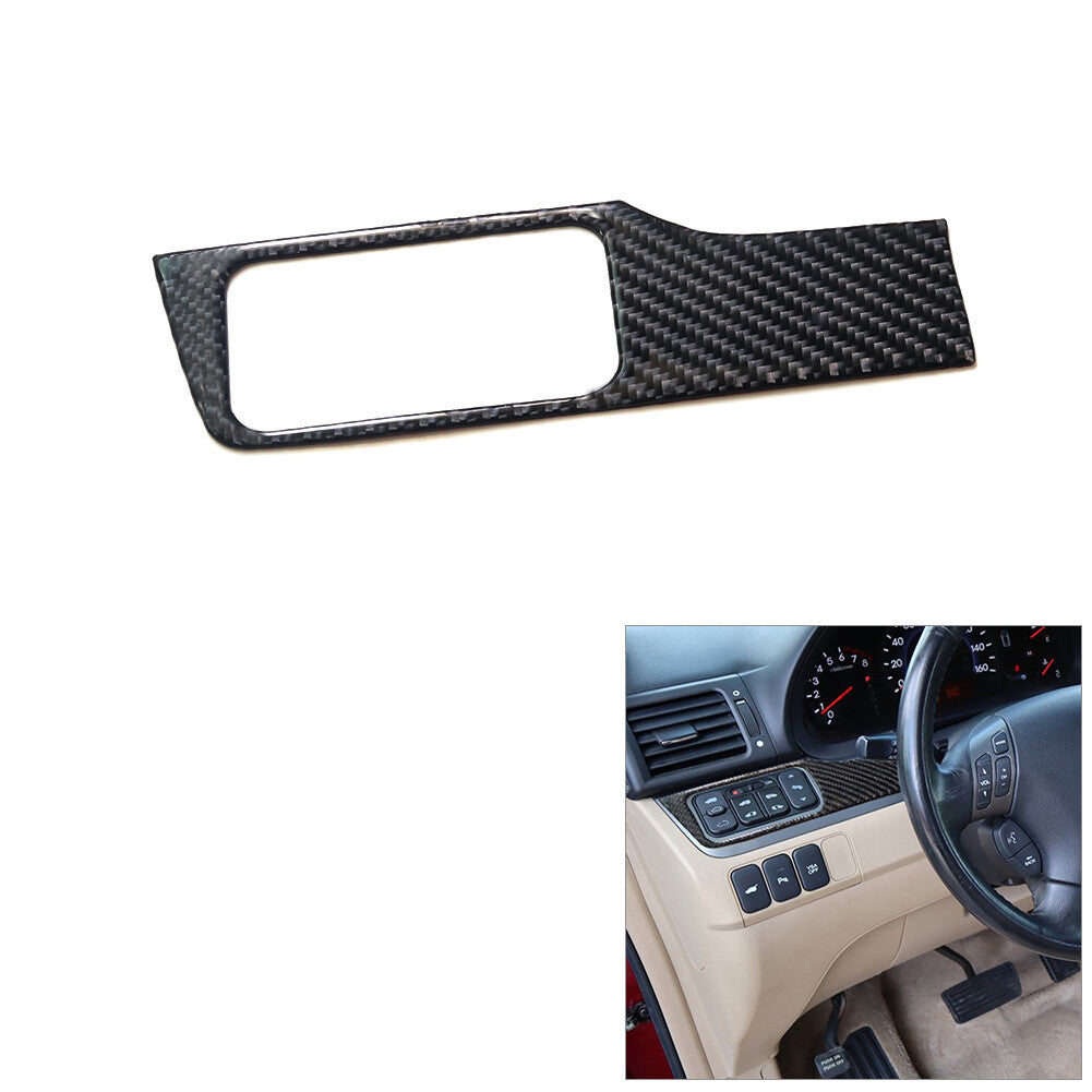 for Honda Odyssey 2005-10 Carbon Fiber Headlight Switch Control Frame Cover Trim