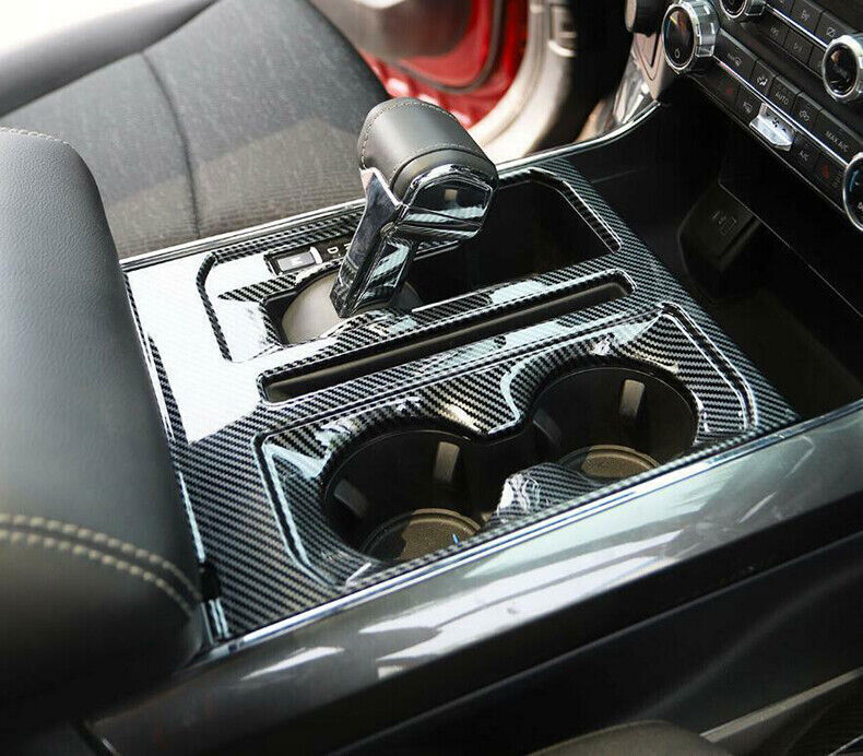 For F150 21-2023 ABS Carbon Console Gear Shift Box frame cover Trim B n
