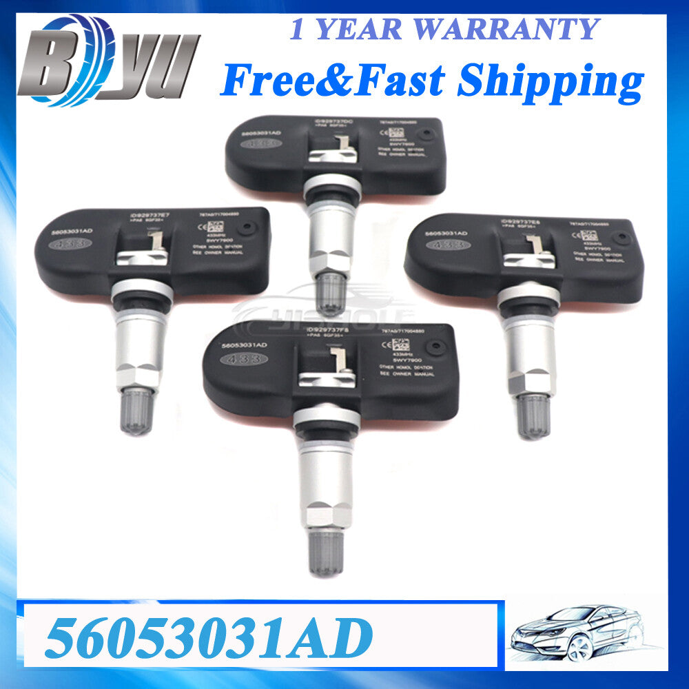 4pcs TPMS Tire Pressure Monitoring Sensor for Chrysler for Dodge 433MHz 56053031AD
