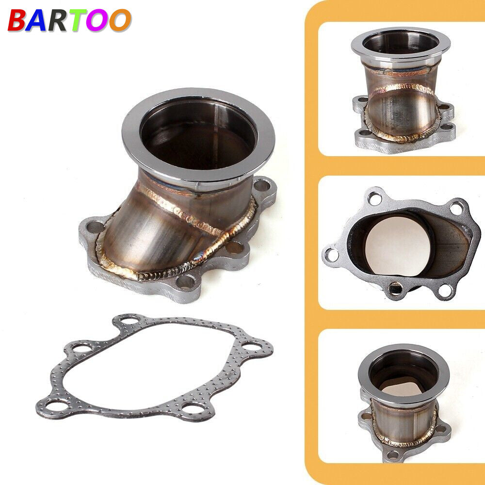 Turbo Down GT25 GT28 T25 T28 5 Bolt Flange to 2.5 63mm V band Adapter Q