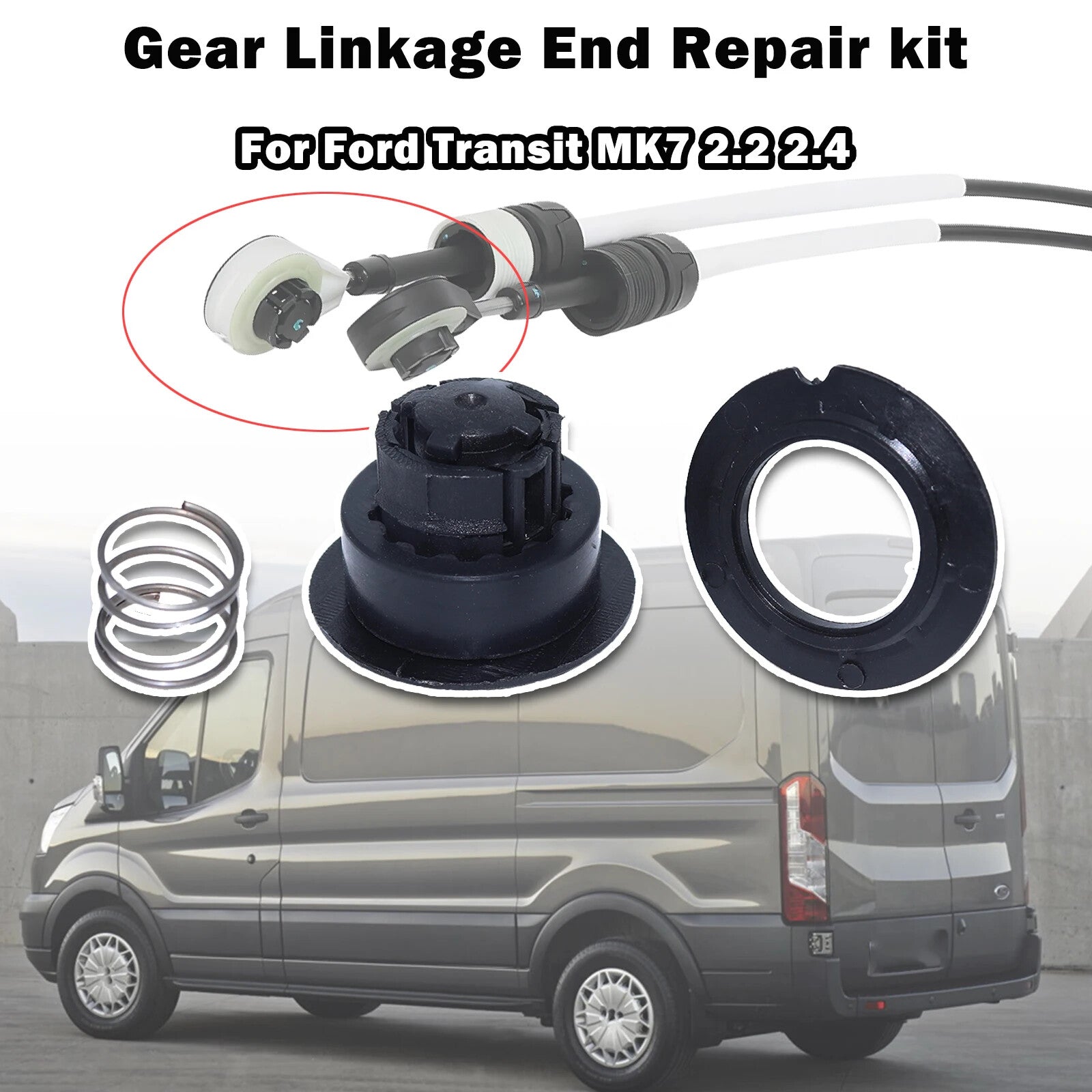 Gear Linkage End Repair Kit for Ford Transit MK7 Shifter Control Cable Bushing