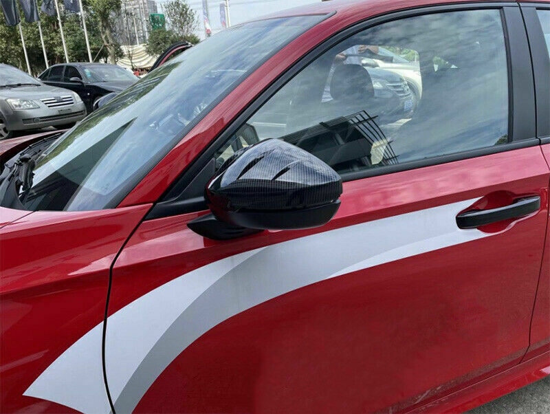Carbon Style Side Door Rearview Mirror Trim Cover for Honda for Civic 2022-2023 11th
