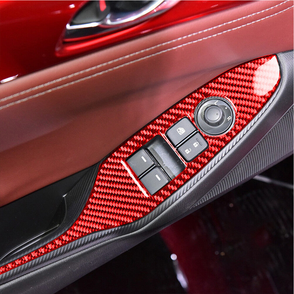 Carbon Fiber Dashboard Panel Decorative Trim Cover for VW for Golf MK7 2014-2019 v